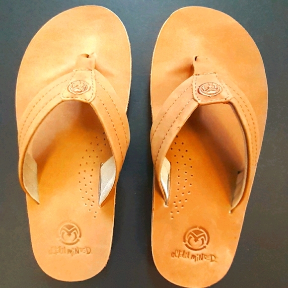 Ocean Minded Mens All Leather Sandals 